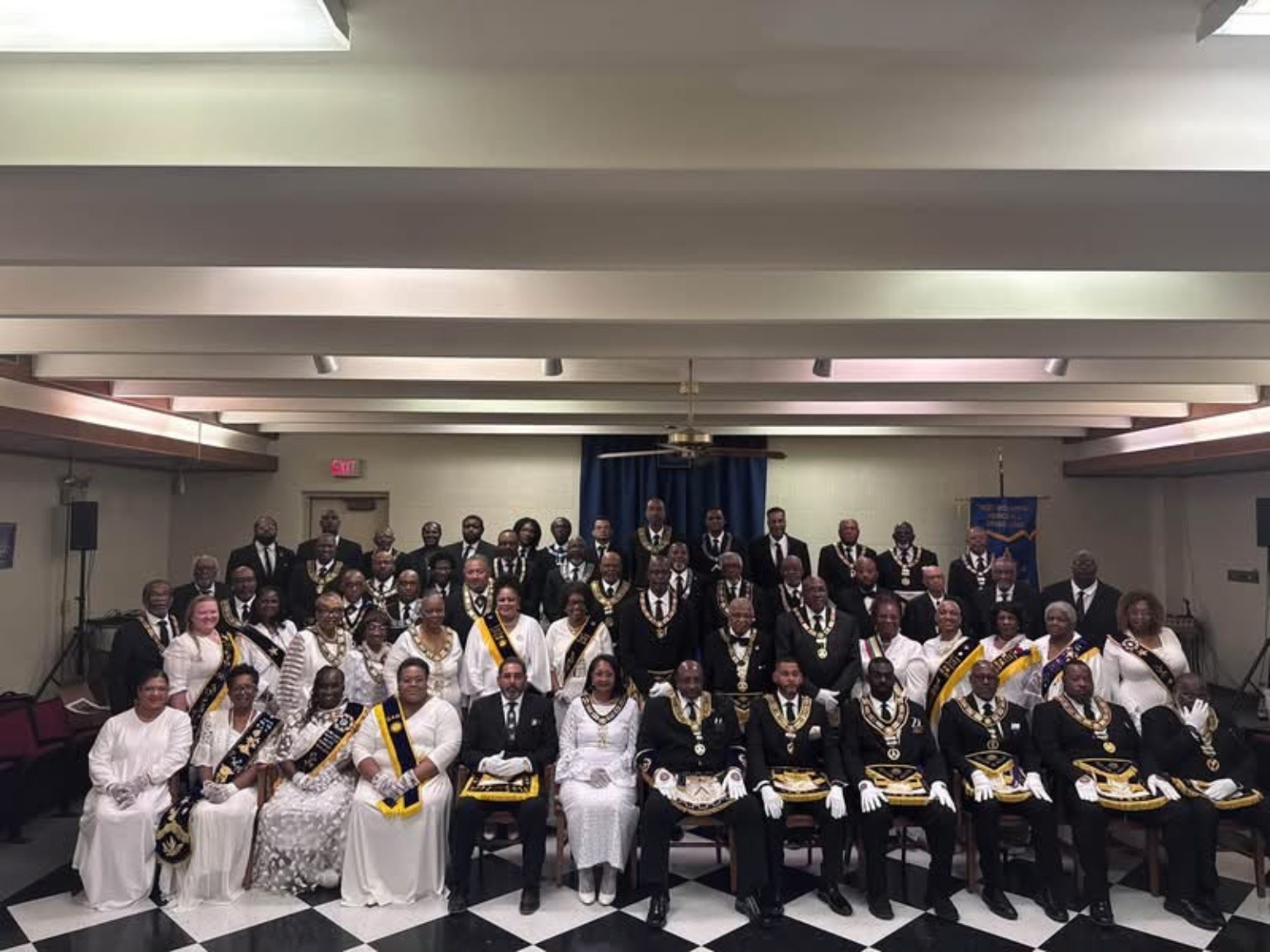 Prince Hall Masons and Eastern Star sisters gathered together at the Grand East for Americanism Day