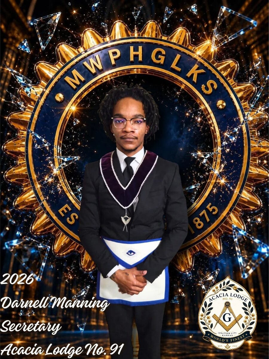 Darnell Manning, Secretary of Acacia Lodge No. 91