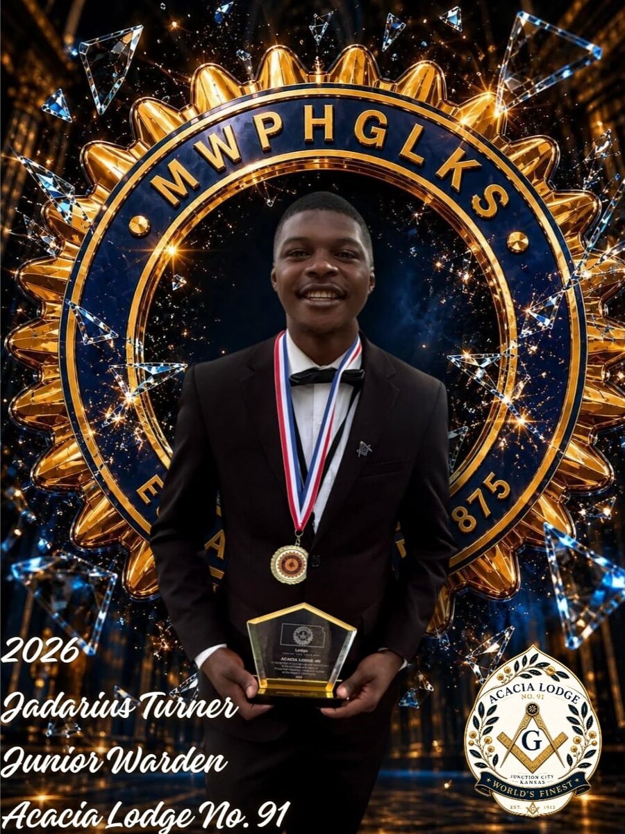 Jadarius Turner, Junior Warden of Acacia Lodge No. 91