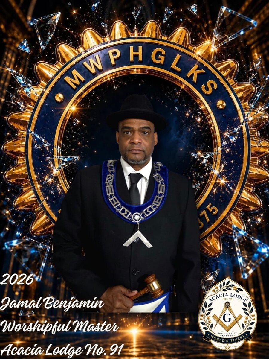Jamal Benjamin, Worshipful Master of Acacia Lodge No. 91