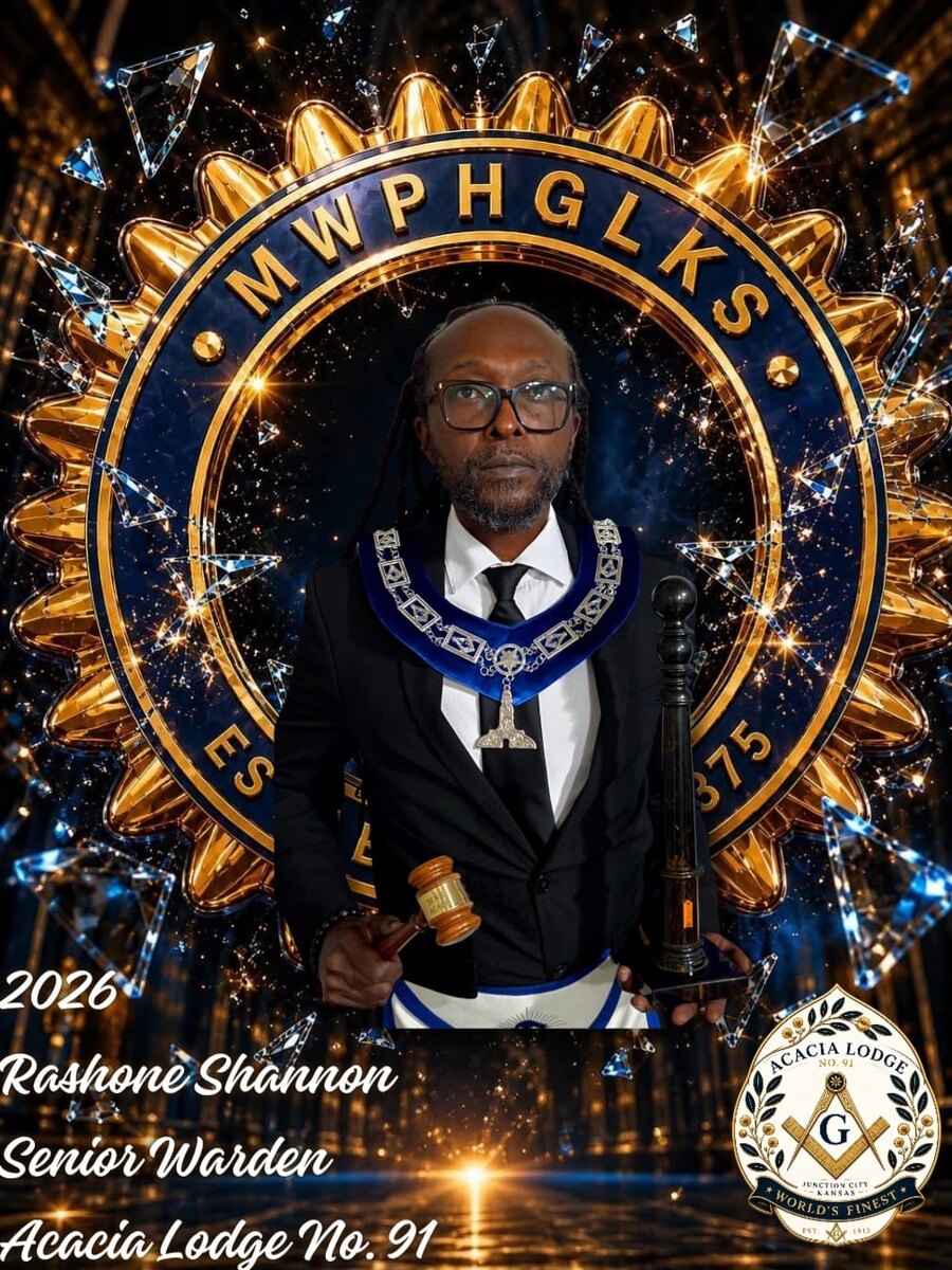Rashone Shannon, Senior Warden of Acacia Lodge No. 91
